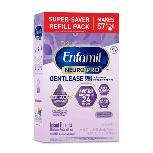 Sữa Enfamil Neuro Pro Gentlease tím 0 –12 tháng, hộp giấy 998g