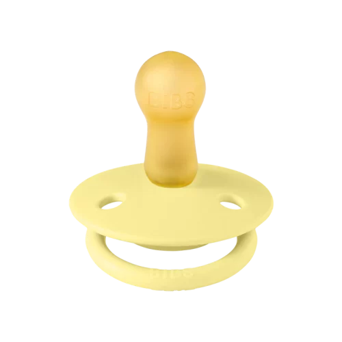 Ty ngậm núm tròn cao su tự nhiên BIBS Pacifier De Lux Latex Size 1 (0-6 tháng), Sunshine