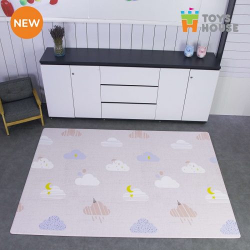 Thảm trải sàn Silicone 2 mặt chống trơn trượt cho bé – Toys House – Hình mây và chữ cái