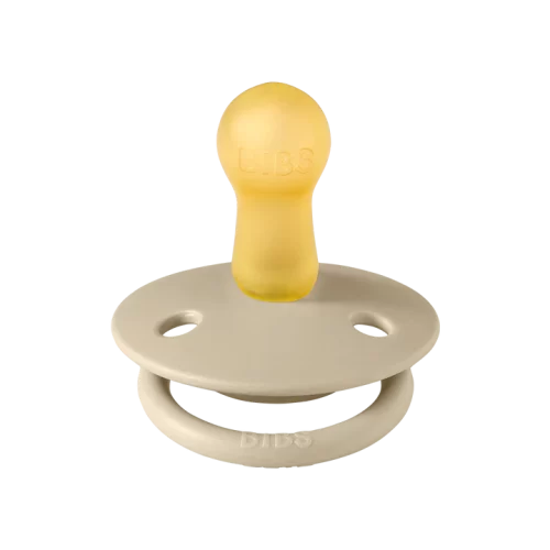 Ty ngậm núm tròn cao su tự nhiên BIBS Pacifier De Lux Latex Size 2 (trên 6 tháng),Vanilla