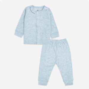 BUBABY- Bộ dài tay cài giữa- Blue