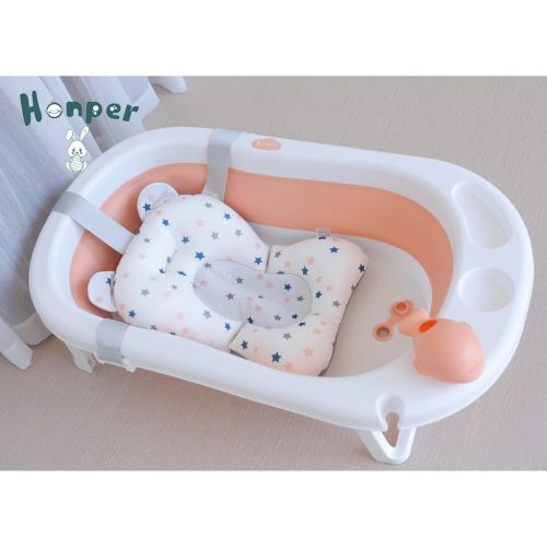 Chậu tắm gấp gọn kèm phao màu cam