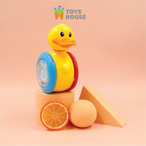 Đồ chơi lật đật có bánh xe cho bé Toyshouse hình con vịt