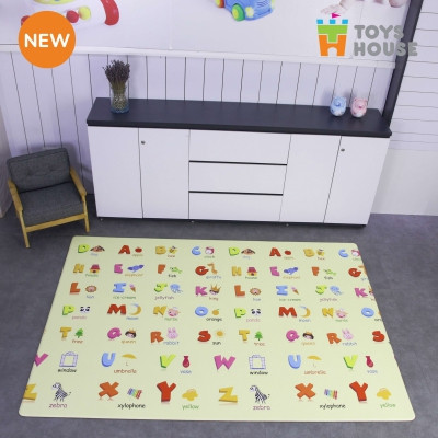 Thảm trải sàn Silicone 2 mặt chống trơn trượt cho bé – Toys House – Hình đường phố và chữ cái