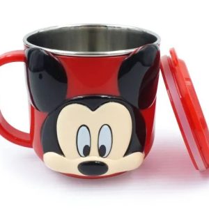 Ly inox cartoon 3D Disney hình Mickey (đỏ)