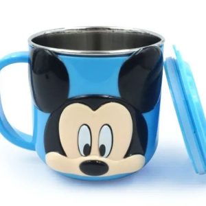 Ly Inox Cartoon 3D Disney hình Mickey (xanh)