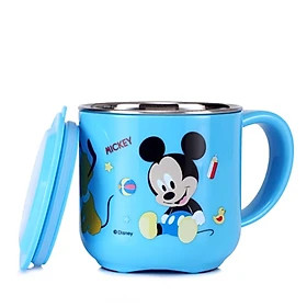 Ly Inox Cartoon Disney in hình Mickey (xanh)