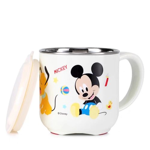 Ly Inox Cartoon Disney in hình Mickey (trắng gạo)