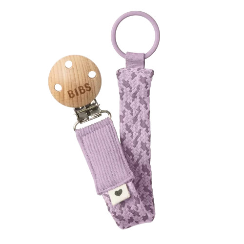 Dây đeo ty ngậm BIBS Pacifier Clip Braided, Violet Sky/Mauve