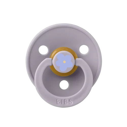 Ty ngậm Núm tròn cao su tự nhiên BIBS Studio Pacifier Colour Jasmine Latex Size 1 (0-6 tháng), Fossil Grey