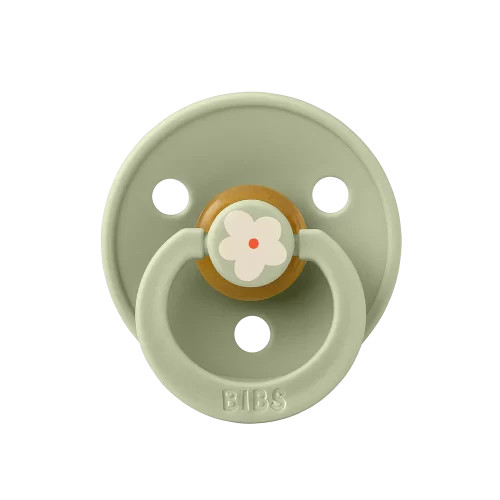 Ty ngậm Núm tròn cao su tự nhiên BIBS Studio Pacifier Colour Jasmine Latex Size 1 (0-6 tháng), Sage
