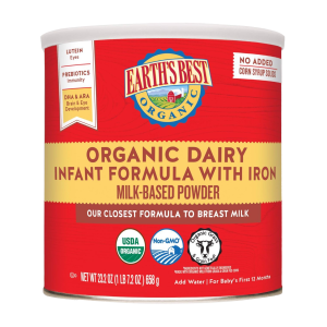 Sữa Earth’s Best Organic Dairy 595g cho bé 0-12 tháng