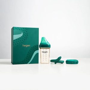 Bộ bình sữa Hegen Serpentine Treasures 240ml núm ti M từ 3 – 6 tháng, nắp trữ sữa và gặm nướu silicone (Limited Edition)