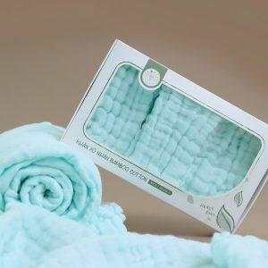 Set khăn xô sữa nhăn muslin A135-Xanh Pastel Hrnee