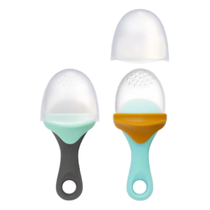 Túi nhai silicone Boon PULP, màu Blue/Mustard, Gray/Mint