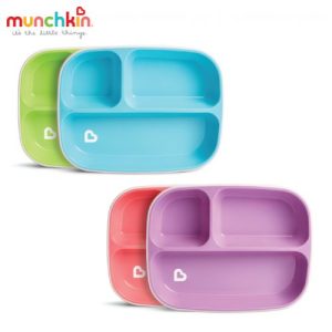 BỘ 2 ĐĨA CHIA NGĂN CHỐNG TRƯỢT MUNCHKIN ( Xanh Lá- Xanh Lơ)