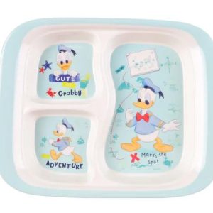 Đĩa/ Khay Melamine 3 ngăn Vịt Donald