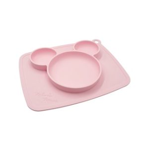 Khay ăn dặm silicone  Disney-Minnie hồng