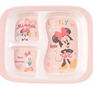 Đĩa/ Khay Melamine 3 ngăn Minnie
