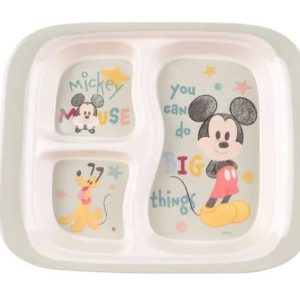 Đĩa/ Khay Melamine 3 ngăn Mickey