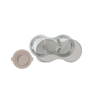 Khay dựng thức ăn cho bé Grosmimi + đế chống trượt silicone – 3 Ngăn