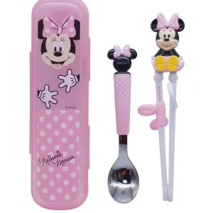 Set muỗng Đũa tập ăn cartoon 3D Disney hình Minnie