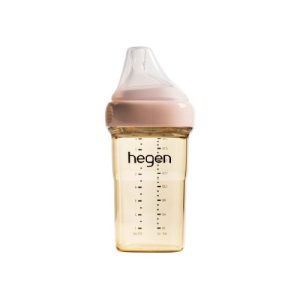Bình sữa Hegen PPSU 240ml núm ti size M từ 3 – 6 tháng, Pink