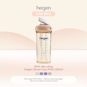 Bình tập uống Hegen PPSU All-Rounder Cup 240ml, Pink