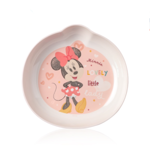 Đĩa Melamine có miệng rót Minnie
