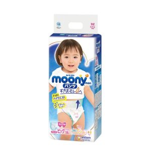 Bỉm – Tã quần Moony size XL 38 bé gái (12 – 22kg)