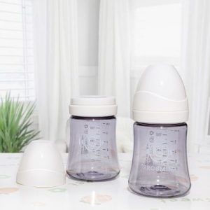 Bộ 2 bình sữa Grosmimi PPSU 200ml (không núm ti) – màu White