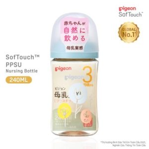 Bình sữa Pigeon PPSU Plus thế hệ III phiên bản Nhật hình Hoa 240ML