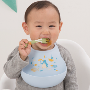 Yếm ăn dặm Silicone- Xanh