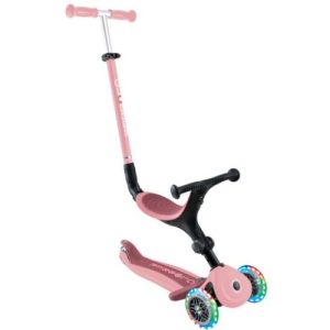 Xe Scooter 3 bánh Globber Go Up Active Lights có gác chân 15 tháng đến 9 tuổi, Pink/Deep Pastel Pink
