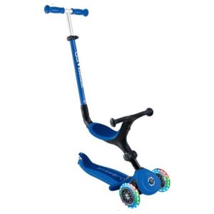 Xe Scooter 3 bánh Globber Go Up Active Lights có gác chân 15 tháng đến 9 tuổi, Navy Blue/Dark Blue