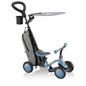 Xe thăng bằng 4 bánh Globber Learning Bike Deluxe 3 in 1 từ 1 – 3 tuổi, Ash Blue