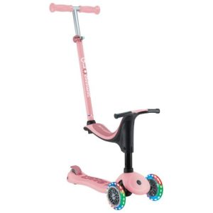 Xe Scooter 3 bánh Globber Go Up Sporty Lights từ 15 tháng đến 9 tuổi, Pink/Deep Pastel Pink