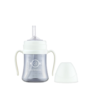Bình tập uống Grosmimi PPSU Straw Cup 200ml – Dark White