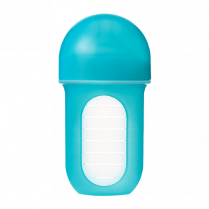 Bình sữa silicone Boon NURSH 236ml, 3 đến 6 tháng, Blue
