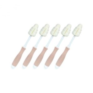 Bộ 5 cọ vệ sinh bình sữa và núm ti Grosmimi EASY Foam Brush, Brown