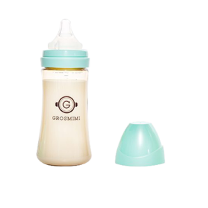 Bình sữa Grosmimi PPSU 300ml và núm ti số 2 dành cho bé từ 5-8 tháng tuổi – màu Aqua Green