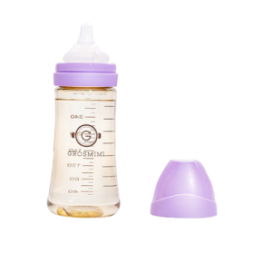 Bình sữa Grosmimi PPSU 300ml và núm ti số 2 dành cho bé từ 5-8 tháng tuổi – màu Pure Lavender