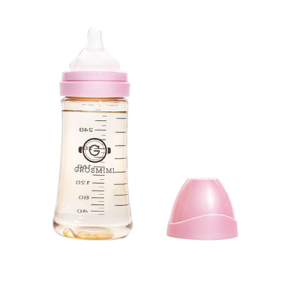 Bình sữa Grosmimi PPSU 300ml và núm ti số 2 dành cho bé từ 5-8 tháng tuổi – màu Hồng