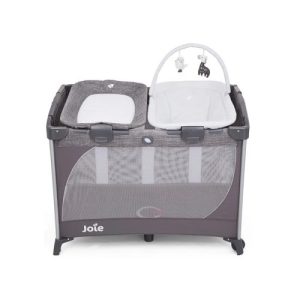 Giường cũi trẻ em Joie Commuter Change & Snooze Linen Gray