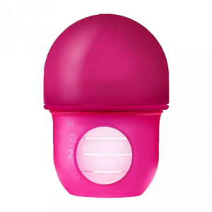 Bình sữa silicone Boon NURSH 118ml, 0 đến 3 tháng, Pink