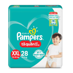 Bỉm tã quần Pampers tiết kiệm size XXL, 28 miếng (15-25kg)