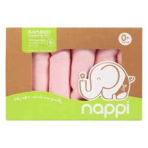 Khăn sữa sợi tre Nappi 30×30 Hồng