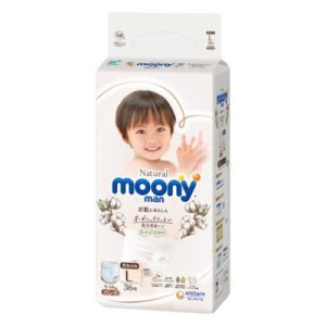 Bỉm – Tã quần Moony Natural size L 36 miếng ( cho bé từ 9-14kg)