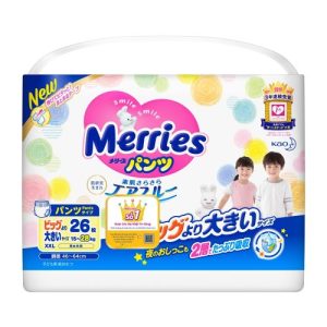 Bỉm – Tã quần Merries XXL 26 Miếng (15-28 kg)