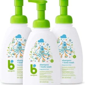 Tắm gội không mùi Baby Ganics fragrance free 473ml